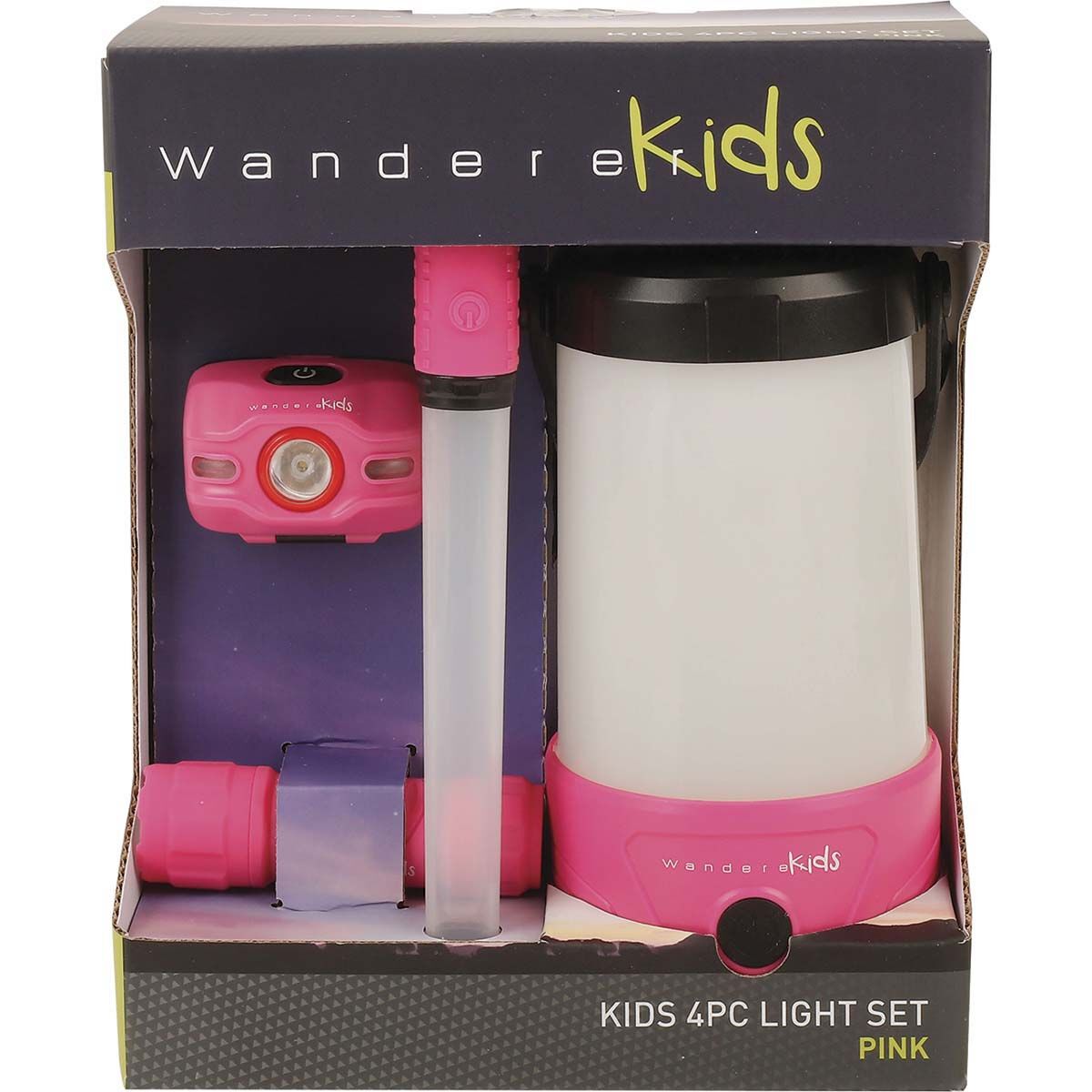 Wanderer Kids 4 Piece Lighting Set Pink, Pink, bcf_hi-res