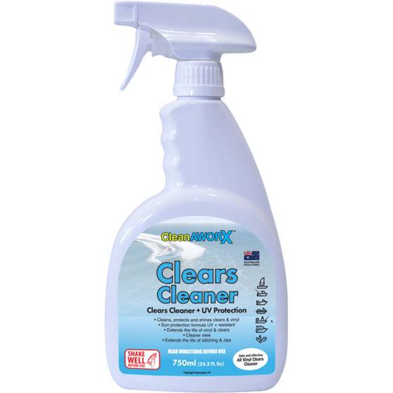 Cleanaworx Clears Cleaner Uv Protection Spray 750ml, , bcf_hi-res