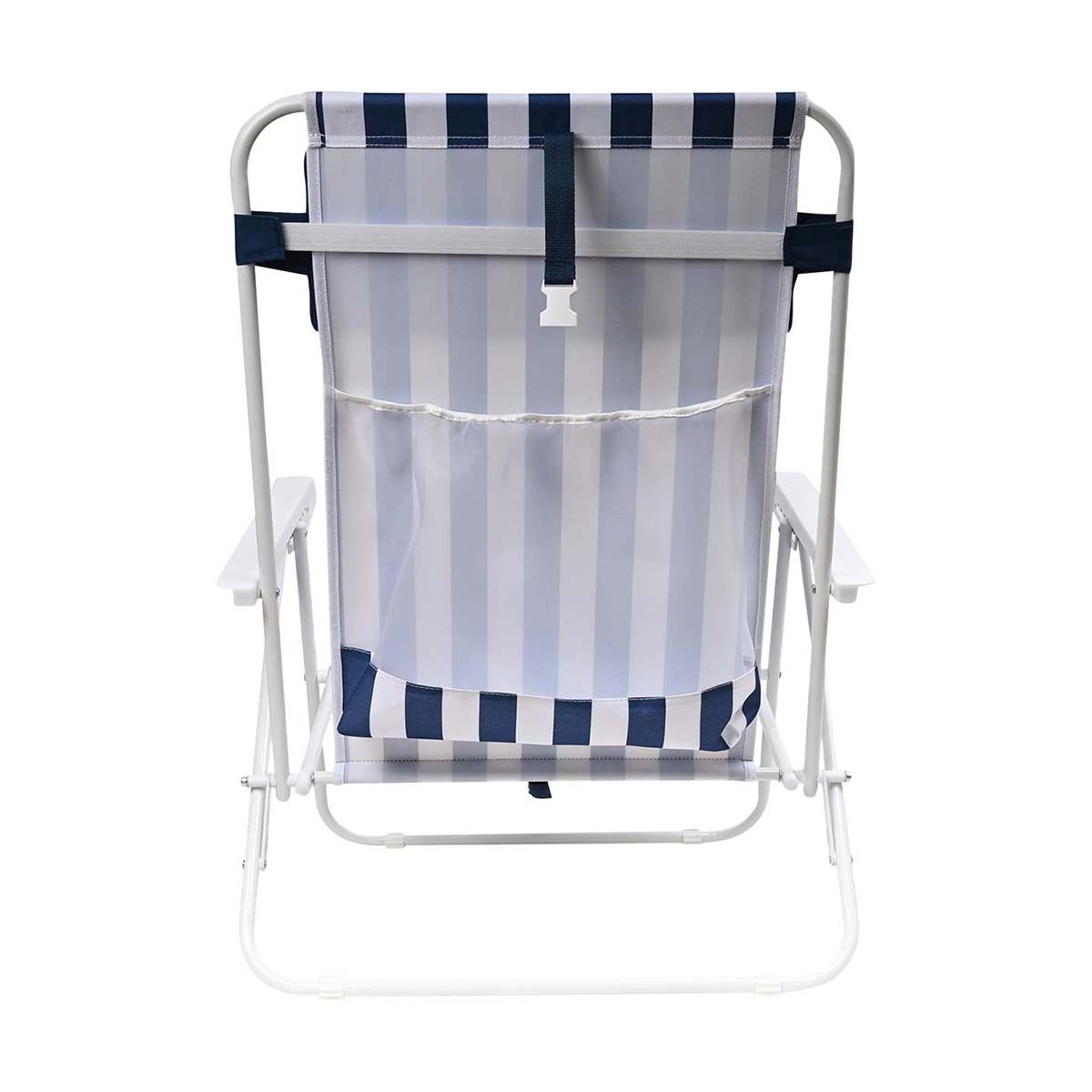 Wanderer Nautical Stripe Beach Chair 120kg, , bcf_hi-res