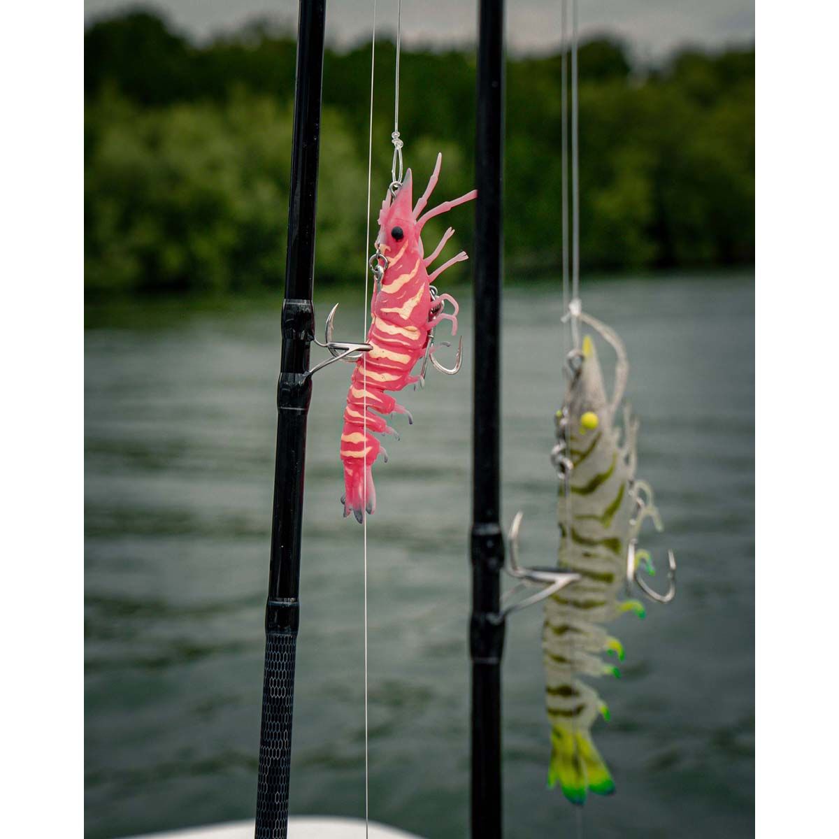 Nomad Live Ops Sumo Shrimp Pre-Rigged Soft Plastic Lure 4in Fried Banana, Fried Banana, bcf_hi-res
