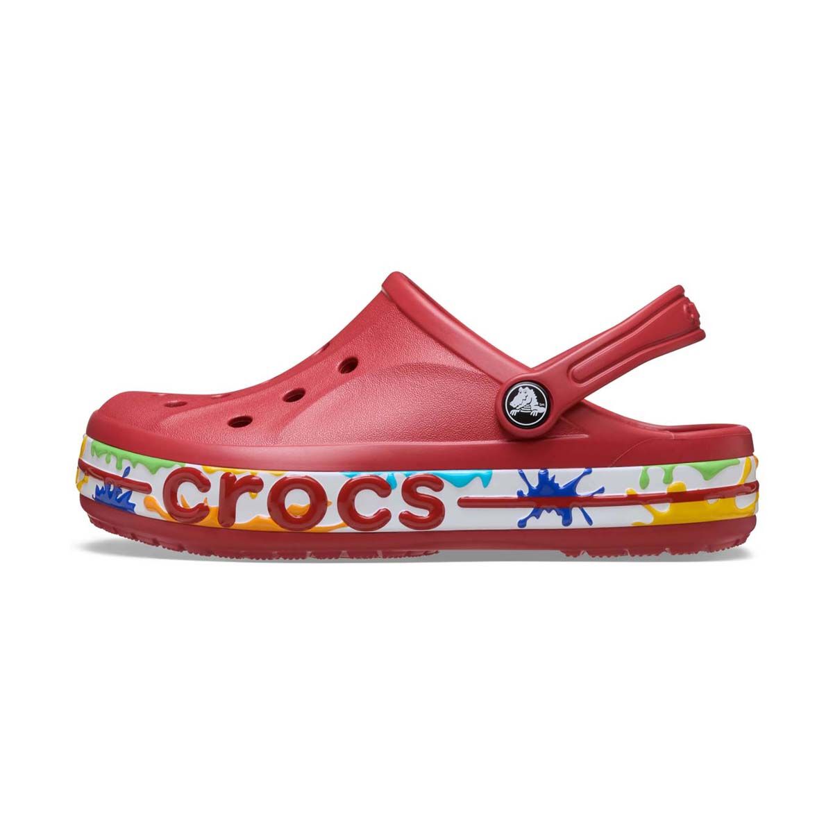 Crocs Unisex Baya Band Paint Splash Clogs Pepper Black C10, Pepper Black, bcf_hi-res