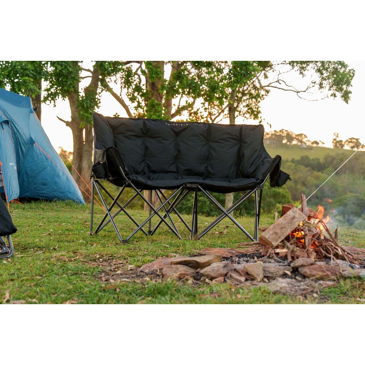 Wanderer Luxury Padded Double Chair 300kg, , bcf_hi-res