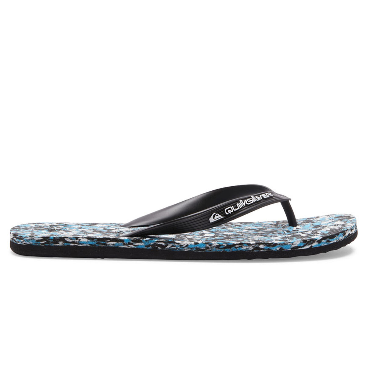 Quiksilver Men's Molokai Recycled Thongs Black/Blue US 8, Black/Blue, bcf_hi-res