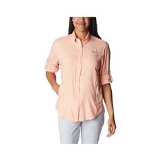 Columbia Women's Tamiami II Long Sleeve Fishing Shirt, Light Coral, bcf_hi-res
