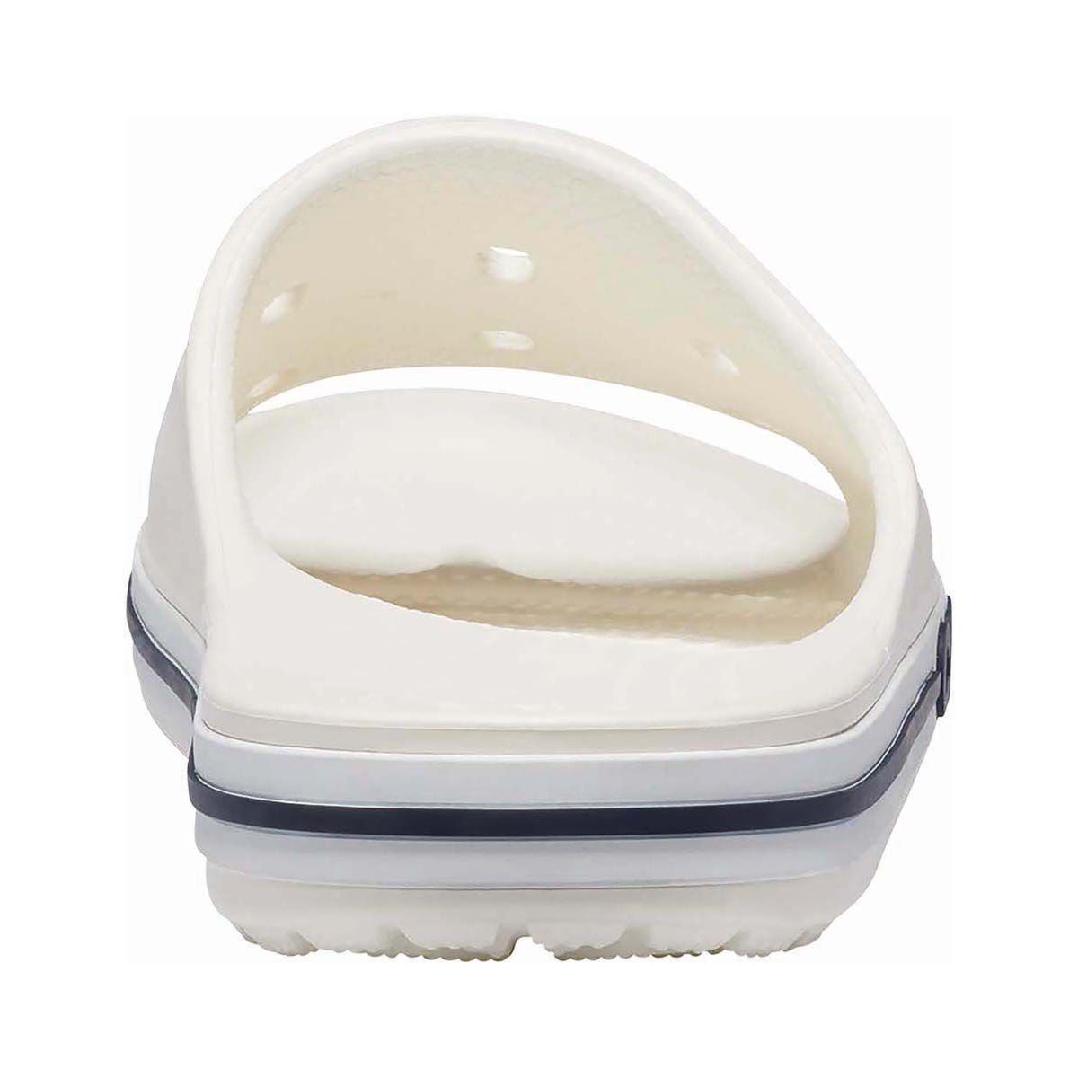 Crocs Unisex Bayaband Slides, White/Navy, bcf_hi-res