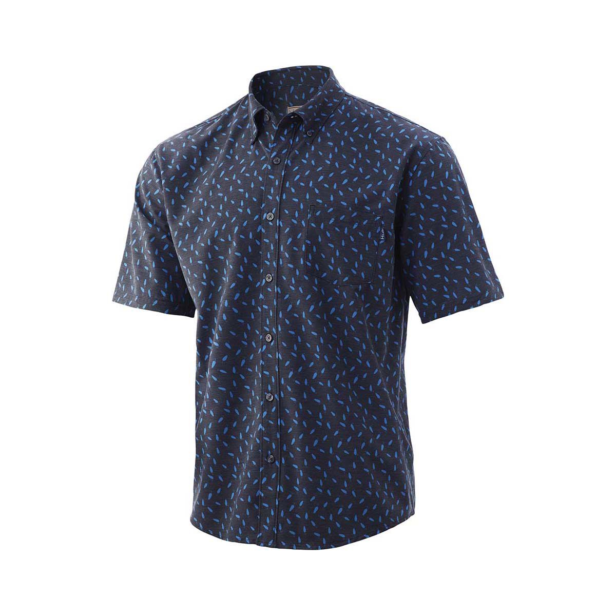 Huk Men's Kona Lure Short Sleeve Shirt Black S, Black, bcf_hi-res