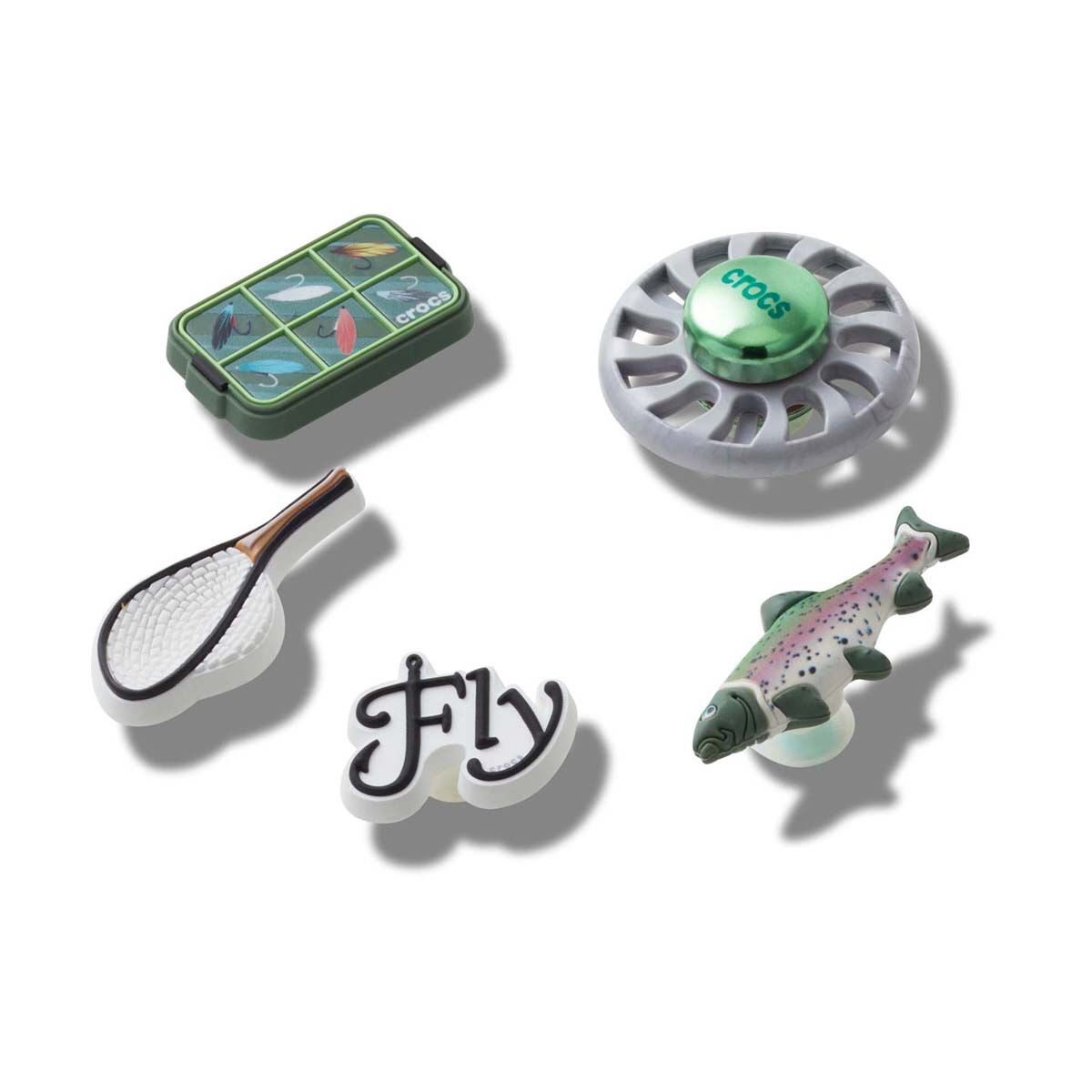 Crocs Jibbitz Fly Fishing 5 Pack, , bcf_hi-res