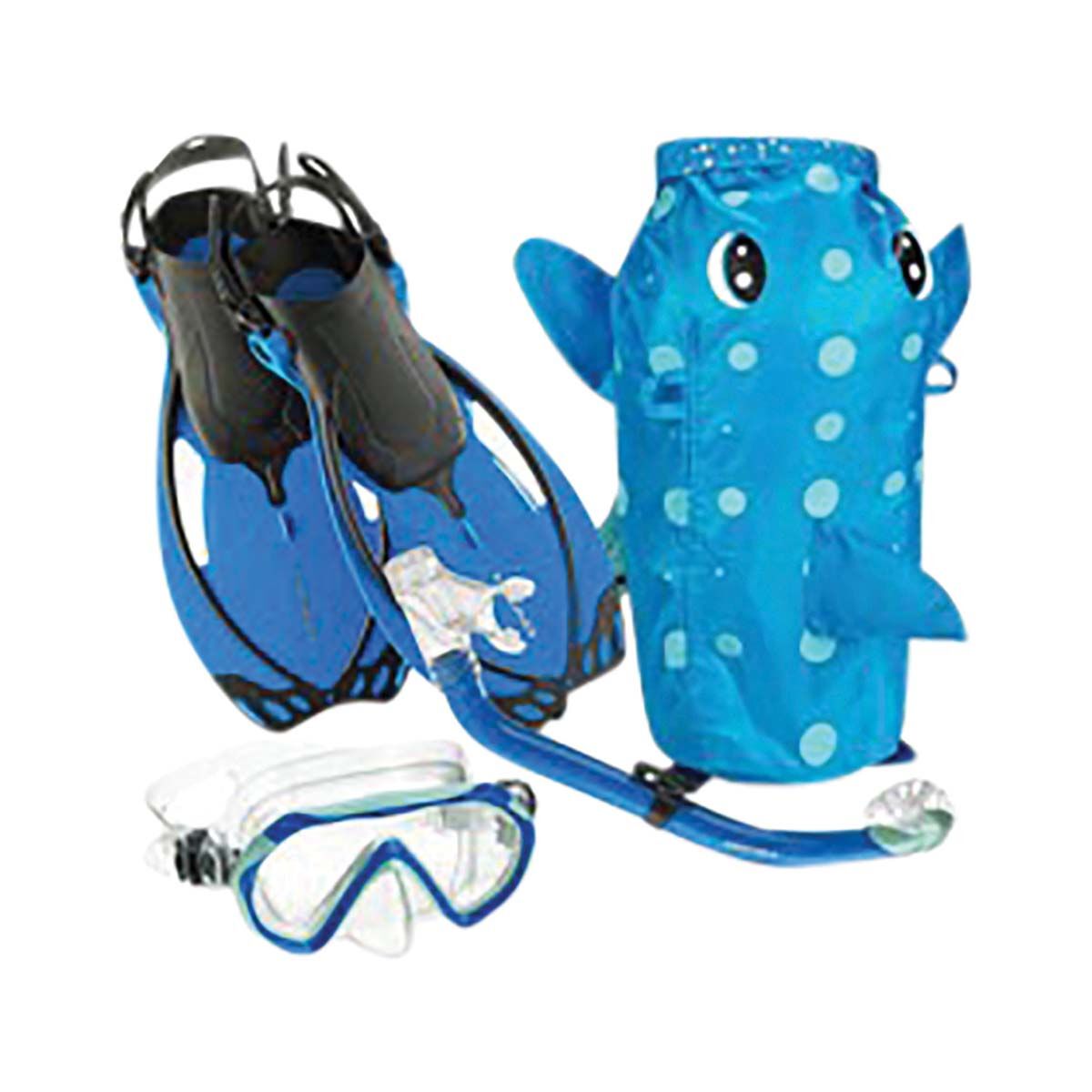 Mares Sea Pals Blue Puffer-Fish Snorkel Set, , bcf_hi-res