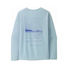 Patagonia Men's Capilene Cool Daily Long Sleeve Shirt Fleck Blue S, Fleck Blue, bcf_hi-res