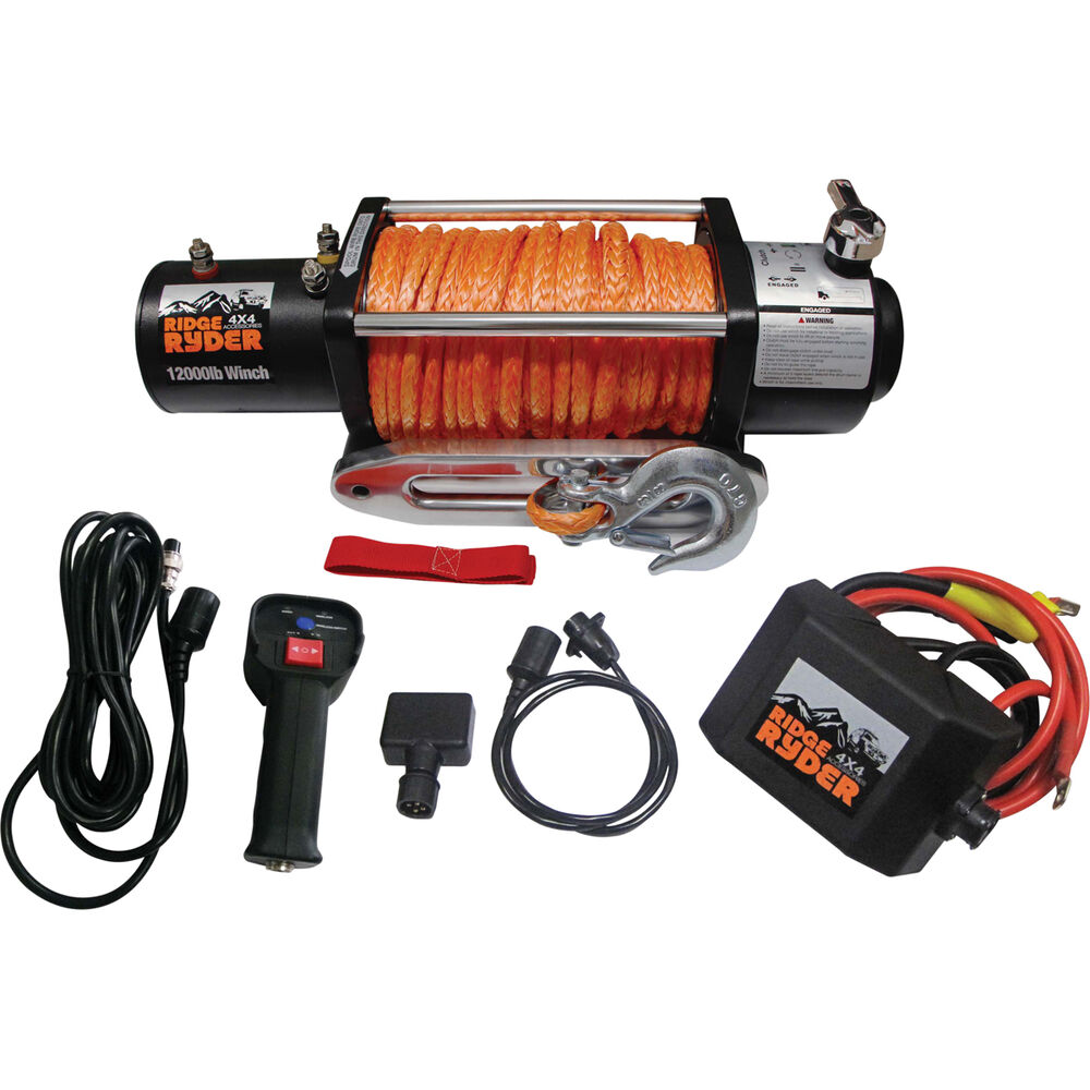 Ridge Ryder Electric Winch 12000lb, 12 Volt BCF