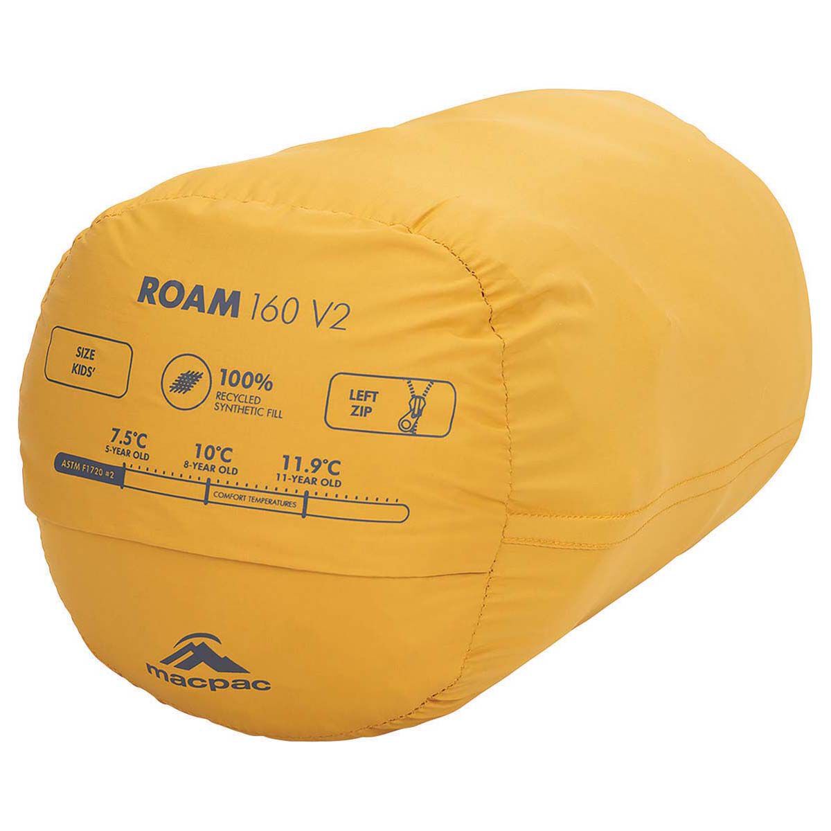 Macpac Kids&rsquo; Roam 160 7.5&deg;C Sleeping Bag, , bcf_hi-res