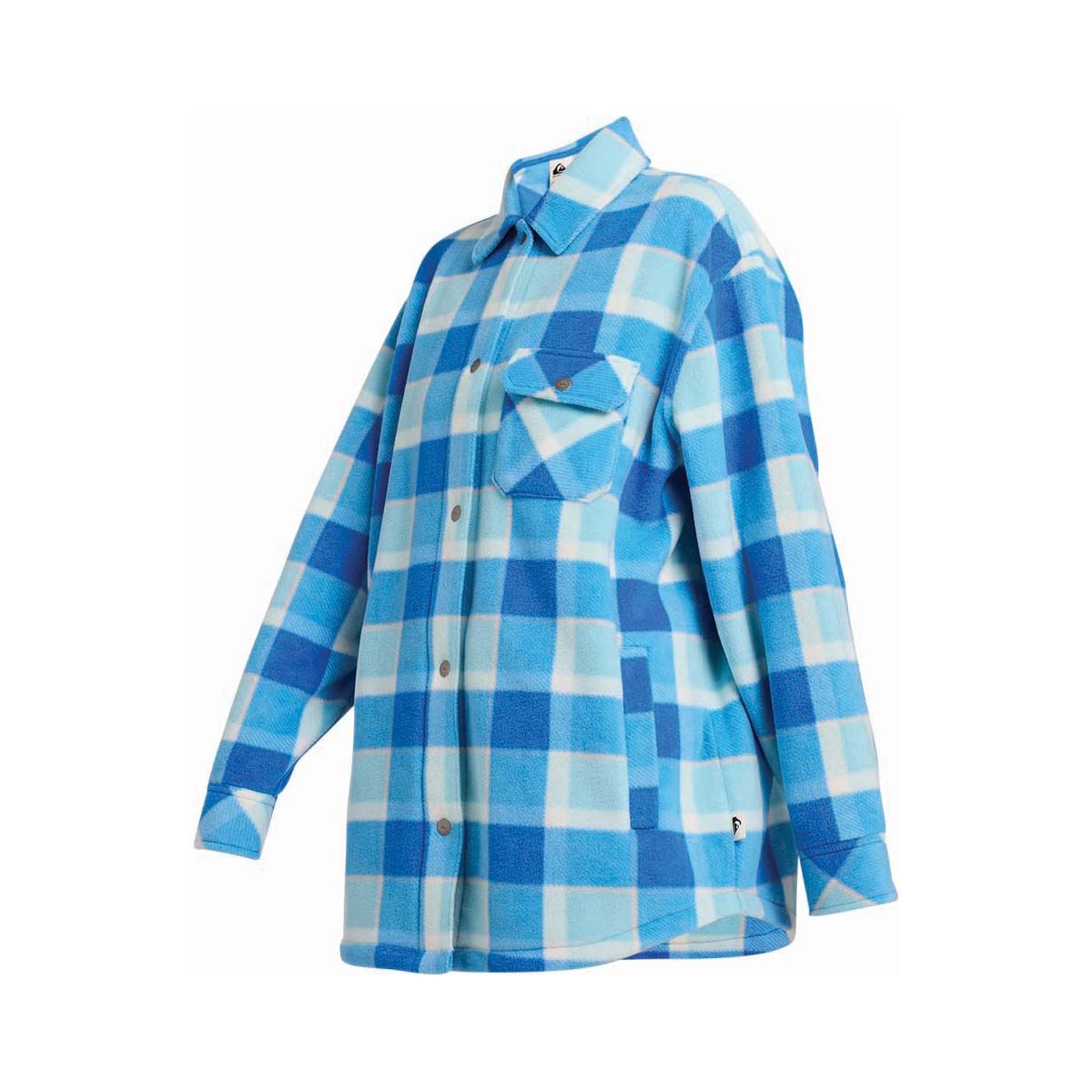 Quiksilver Women&rsquo;s Camp Queen Polar Fleece Shirt, Campanula, bcf_hi-res