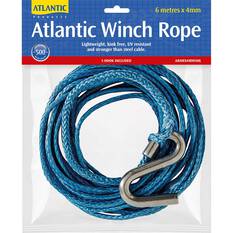 Atlantic Winch Rope 6mx4mm S Hook 500kg, , bcf_hi-res