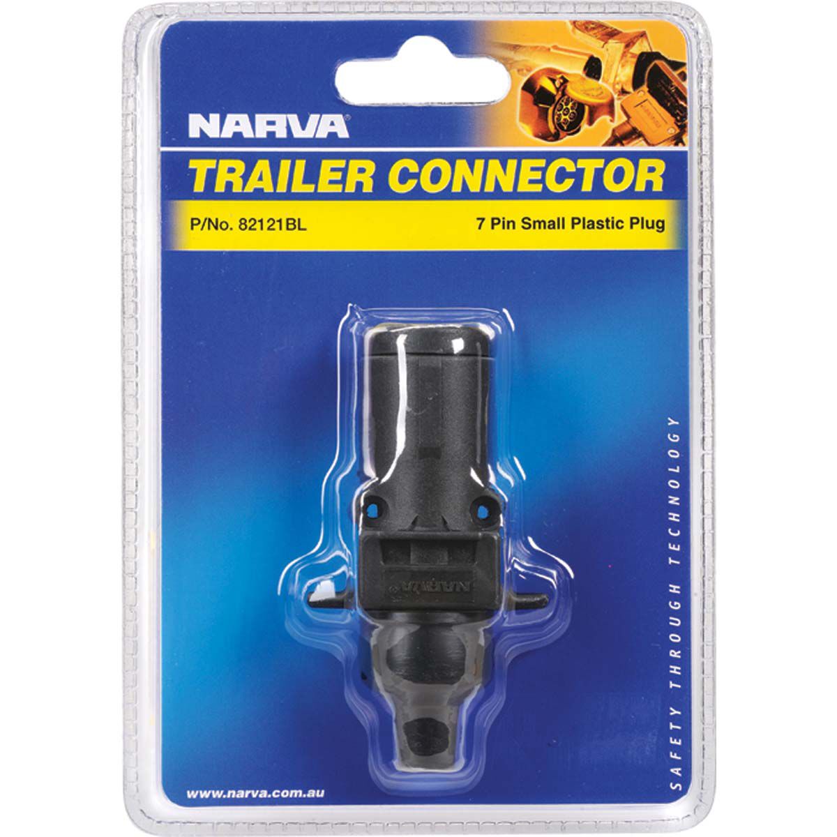 Narva 7 Pin Small Round Plastic Trailer Plug, , bcf_hi-res