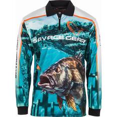 Savage Gear Men's Bream Fishing Shirt, Blue, bcf_hi-res