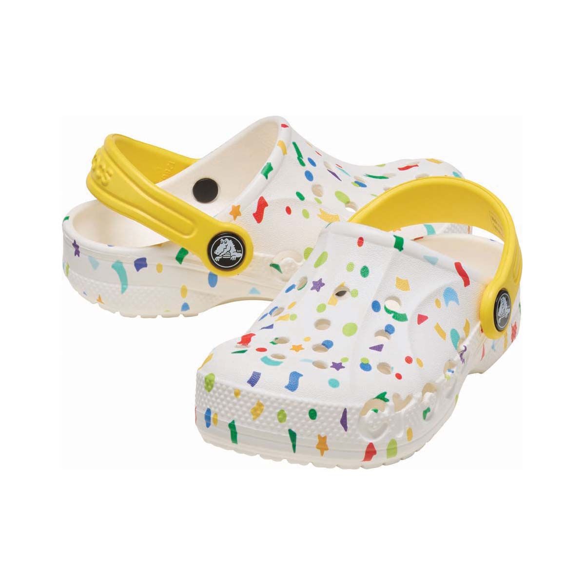 Crocs Kids' Baya Seasonal Printed Clogs, White / Multi, bcf_hi-res