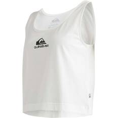 Quiksilver Comp Logo Tank for Women, White, bcf_hi-res