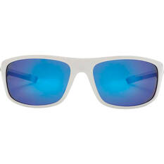 Stingray Flathead Polarised Sunglasses White with Blue Lens, , bcf_hi-res