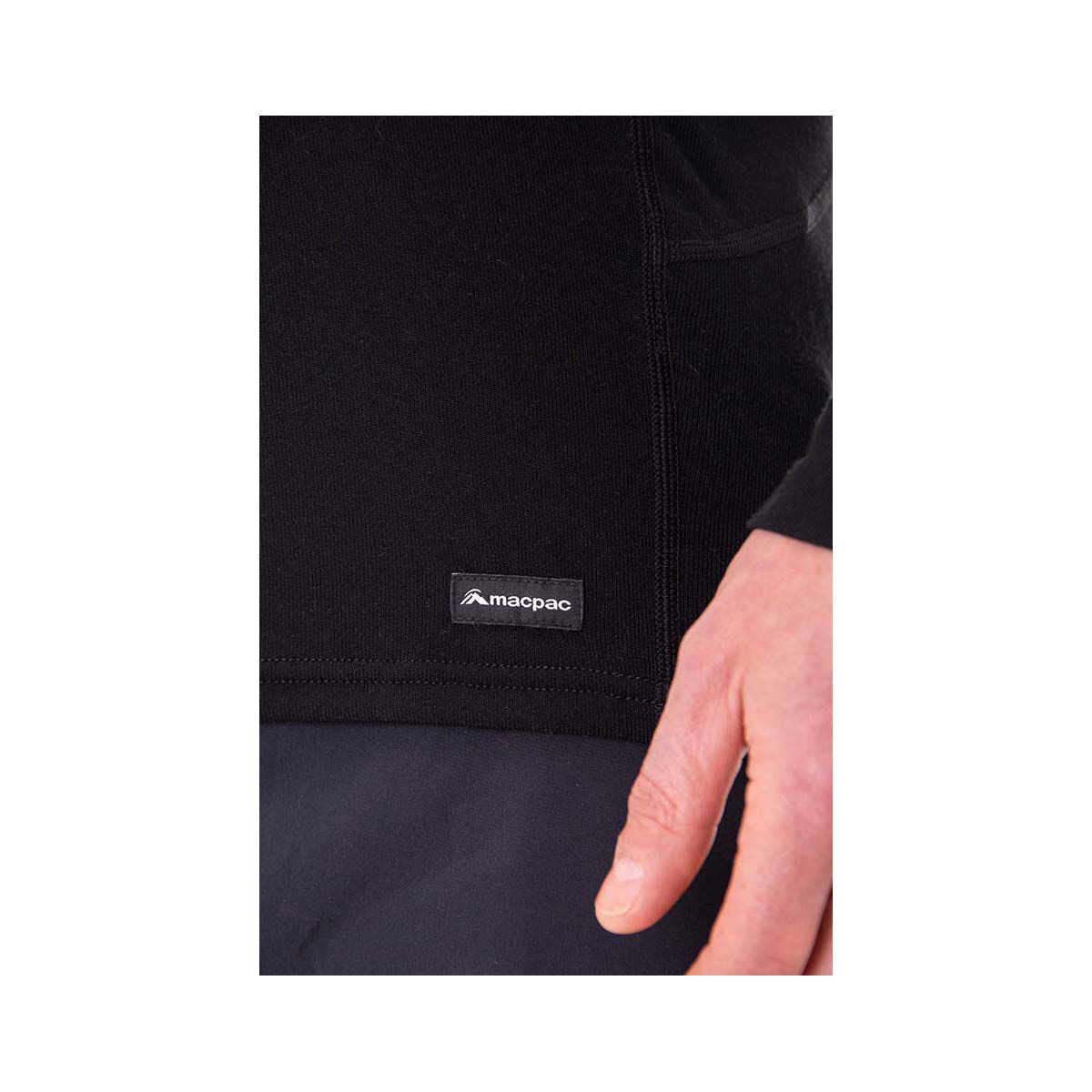 Macpac Men's Geothermal Long Sleeve Top V2, Black, bcf_hi-res