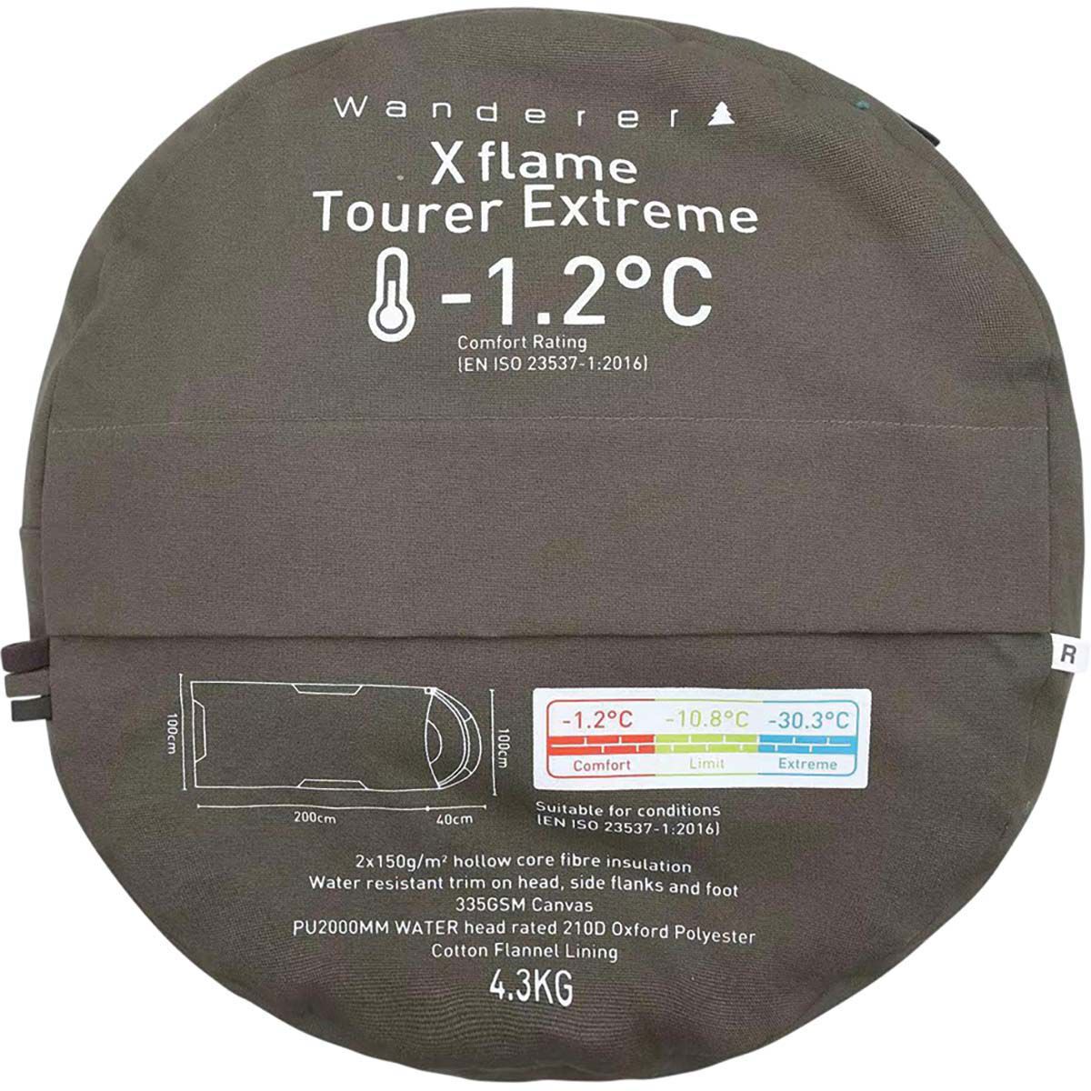 Wanderer XFlame Tourer Extreme -1.2&deg;C Hooded Sleeping Bag, , bcf_hi-res