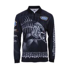 BCF Men's Barra Skeleton Fishing Shirt, Black, bcf_hi-res