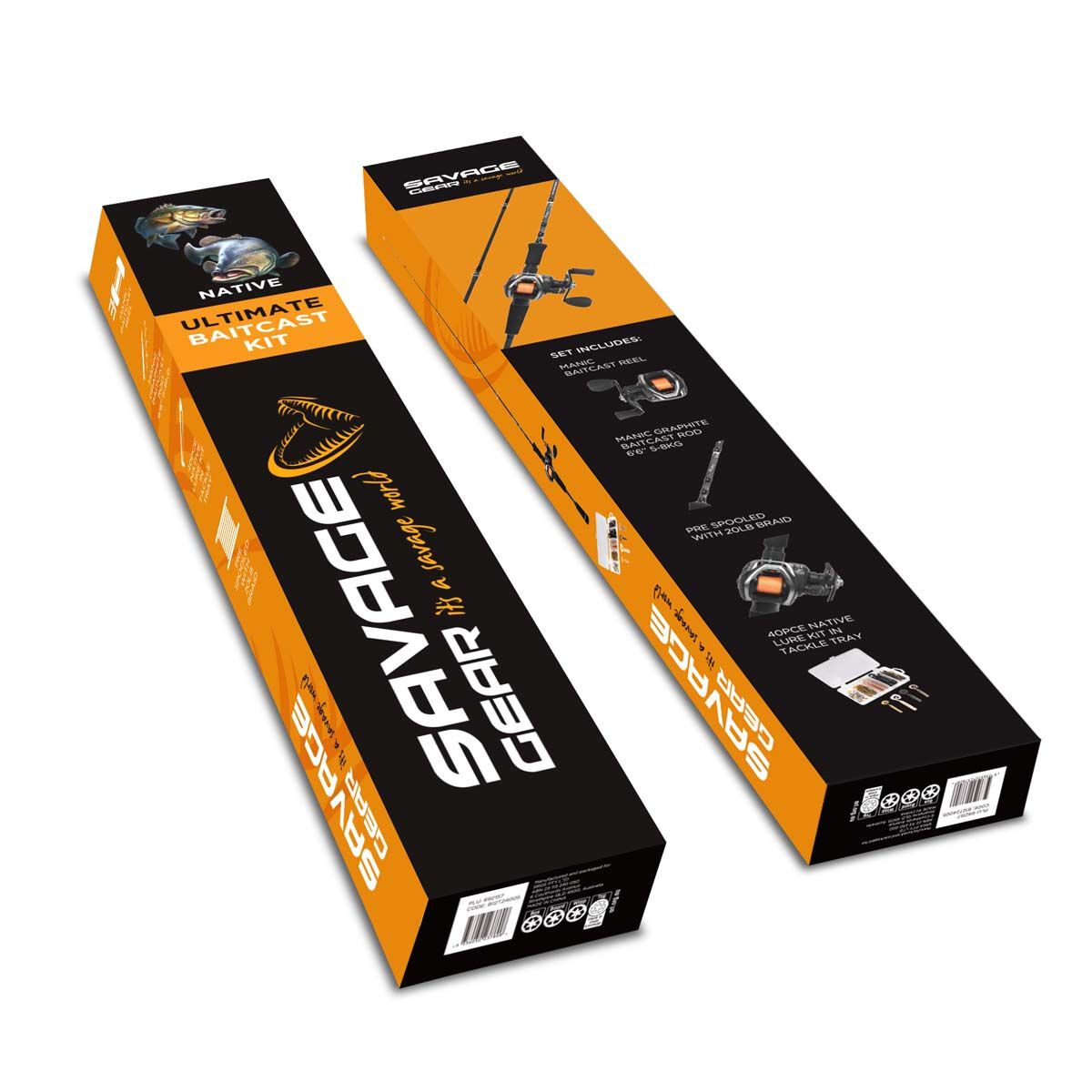 Savage Gear Manic Ultimate Native Baitcast Combo and Lure Kit, , bcf_hi-res