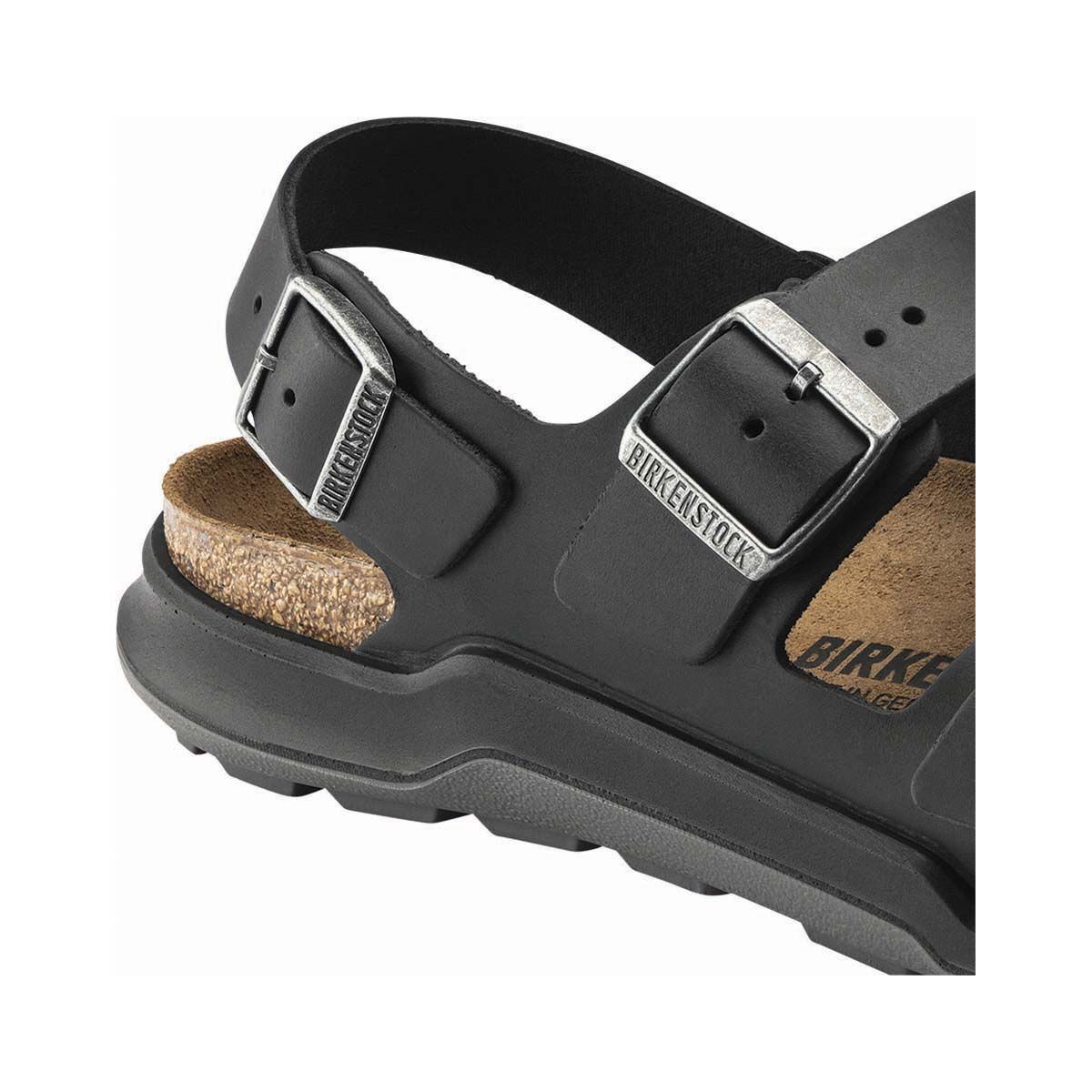 Birkenstock Men's Milano Cross Town Sandals, Black Waxy/Oil, bcf_hi-res