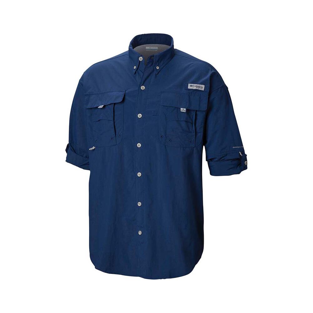 Columbia Men's Bahama II Long Sleeve Fishing Shirt Carbon Blue 3XL