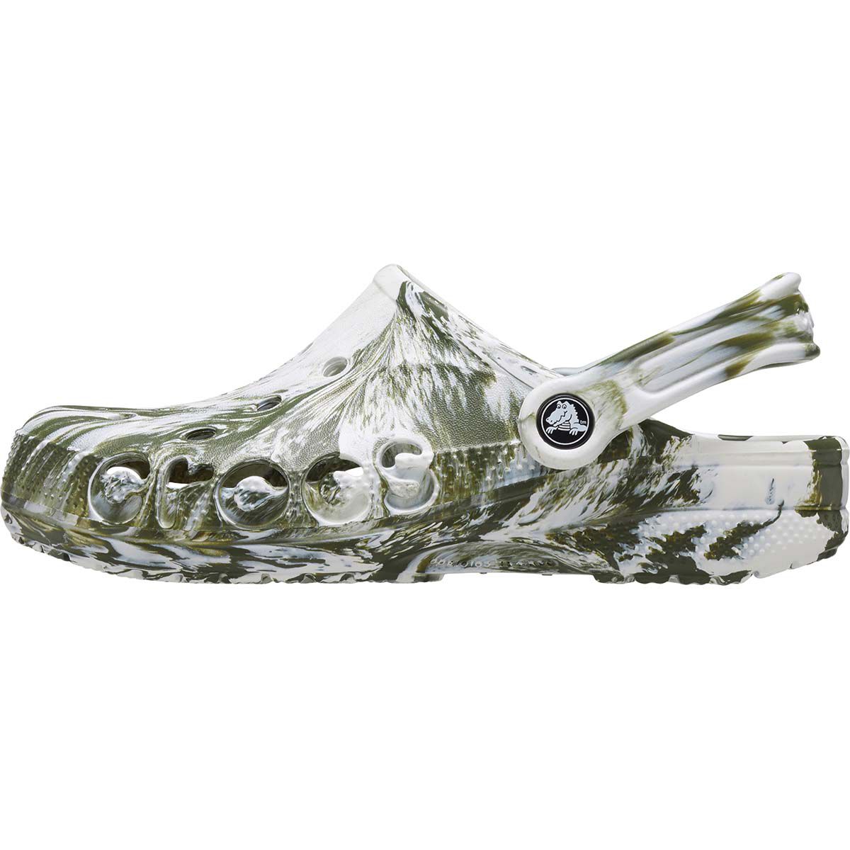 Crocs Unisex Baya Marble Clogs, Army, bcf_hi-res