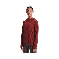 Under Armour Women's Iso-Chill Sub Hoodie, Red / Electric Tangerine, bcf_hi-res