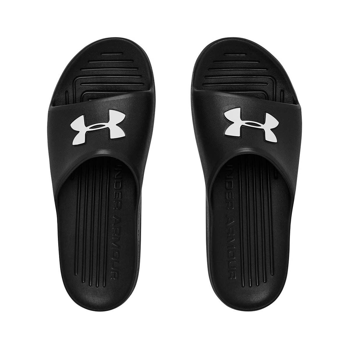 black under armour slides