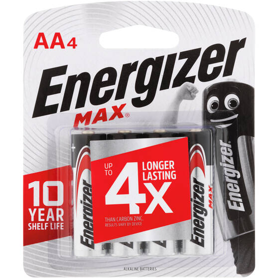 Energizer AA Max Batteries 4 Pack, , bcf_hi-res