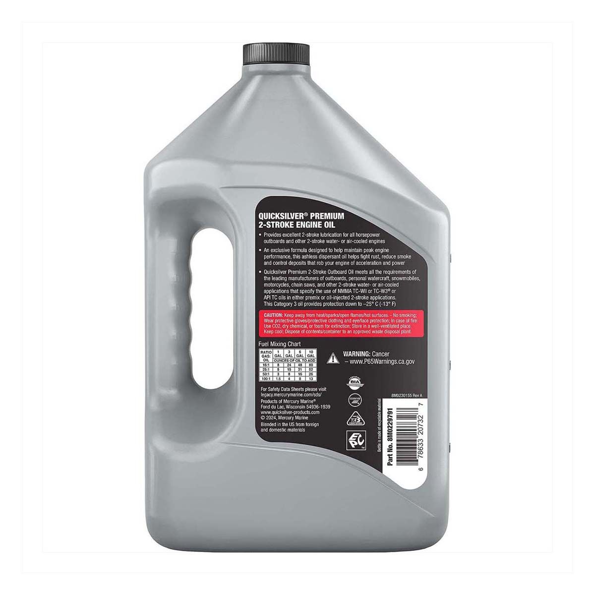 Quicksilver Oil Outboard Oil 2 Cycle 3.78L, , bcf_hi-res