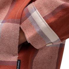 Macpac Women's Hudson Overshirt, Maple Syrup Plaid, bcf_hi-res