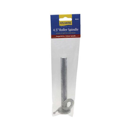 Atlantic Boat Roller Spindle 4.5" Forged Roller Spindle Incl Washer & Spilt Pin M16x145mm Galvanised, , bcf_hi-res