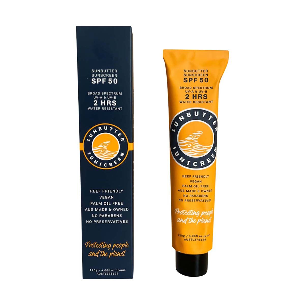 SunButter Original SPF50 Tube Sunscreen 120g, , bcf_hi-res