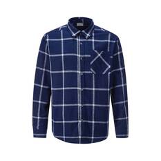 OUTRAK Unisex Flannel Shirt Navy S, Navy, bcf_hi-res