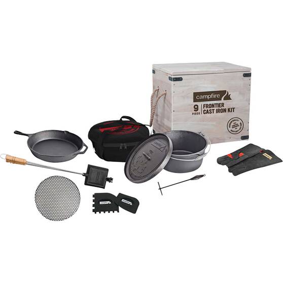 Campfire Frontier 9 Piece Cast Iron Cook Set, , bcf_hi-res