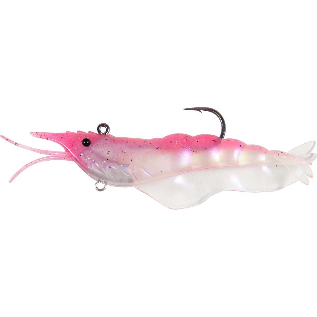 Fishcraft Dr Prawn Rigged Soft Plastic Lure 3in Pink Frosting, Pink Frosting, bcf_hi-res