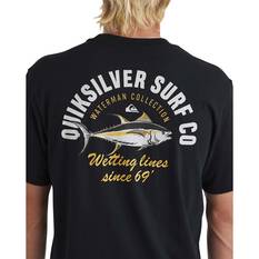 Quiksilver Men’s Wet Lines Short Sleeve Tee, Black, bcf_hi-res