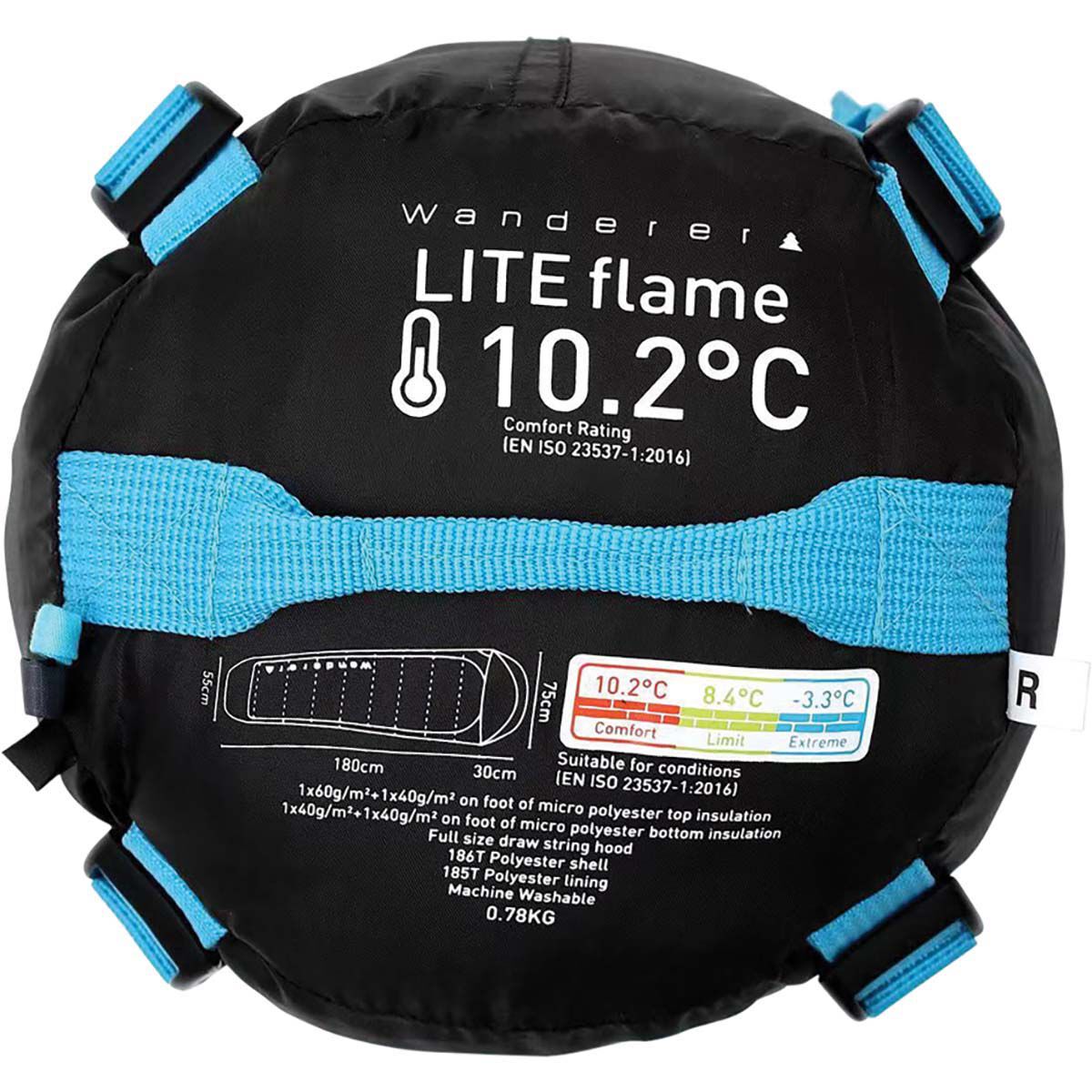 Wanderer LiteFlame 10.2&deg;C Hooded Sleeping Bag, , bcf_hi-res
