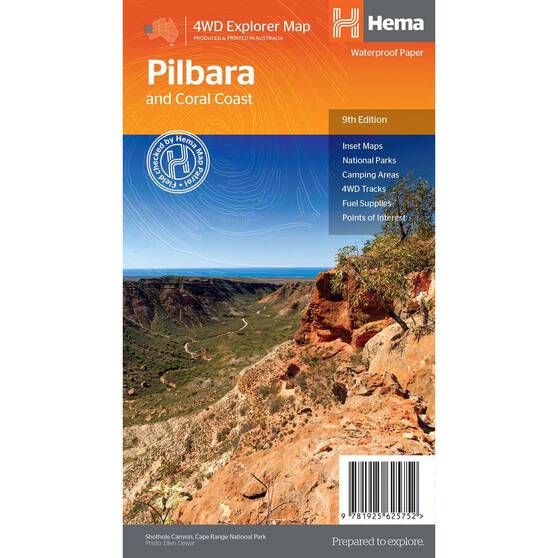 Hema Pilbara And Coral Coast Map (9th Edition), , bcf_hi-res