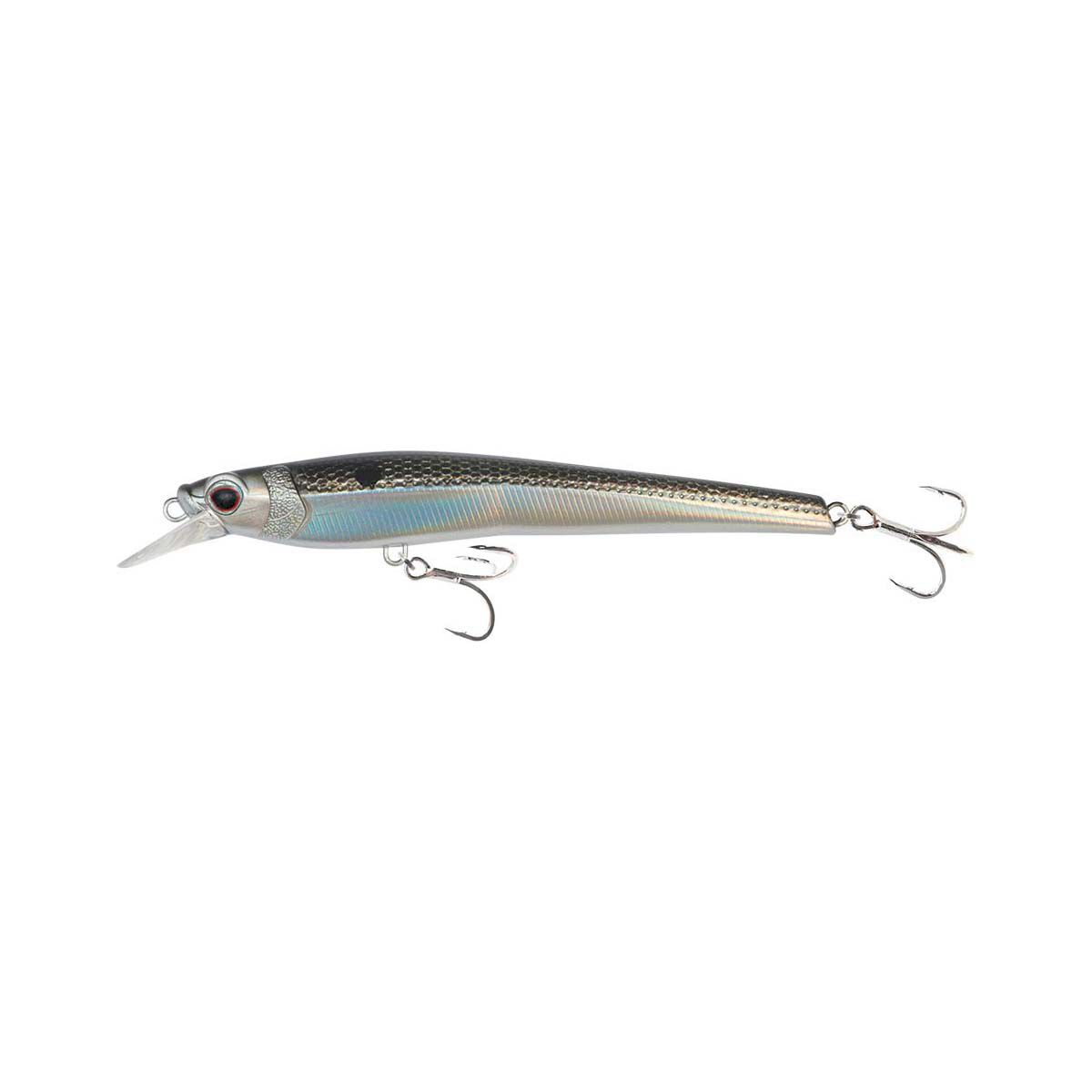 Nomad Shikari Floating Hard Body Lure 115mm Black Back Chrome, Black Back Chrome, bcf_hi-res