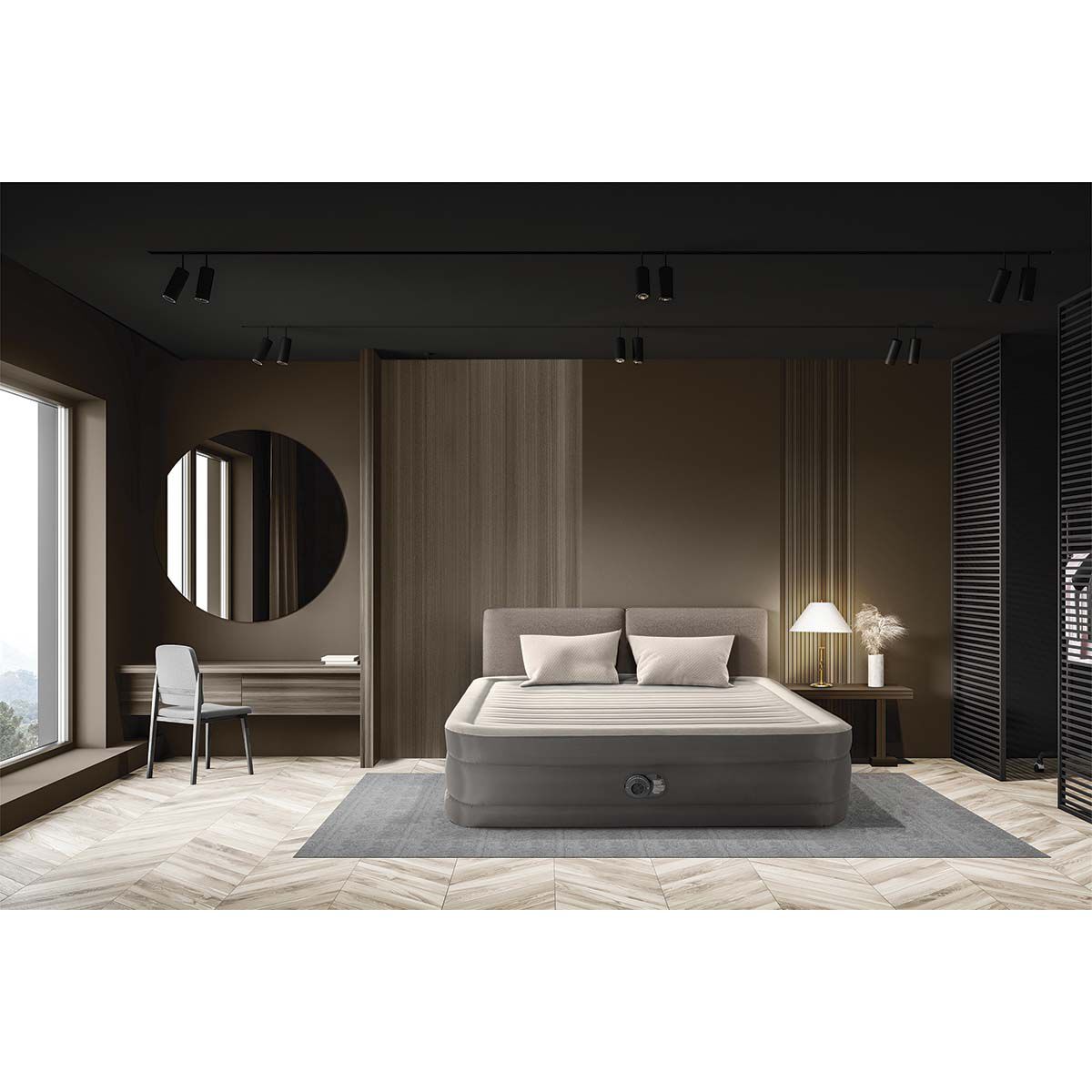 Intex TruAire&reg; Luxury Built-In Pump Queen Air Bed, , bcf_hi-res