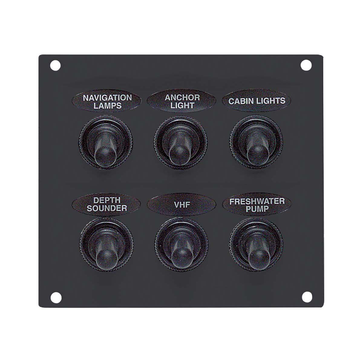 BEP Splashproof Switch Fuse Panel Grey 6 Gang, , bcf_hi-res
