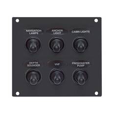 BEP Splashproof Switch Fuse Panel Grey 6 Gang, , bcf_hi-res