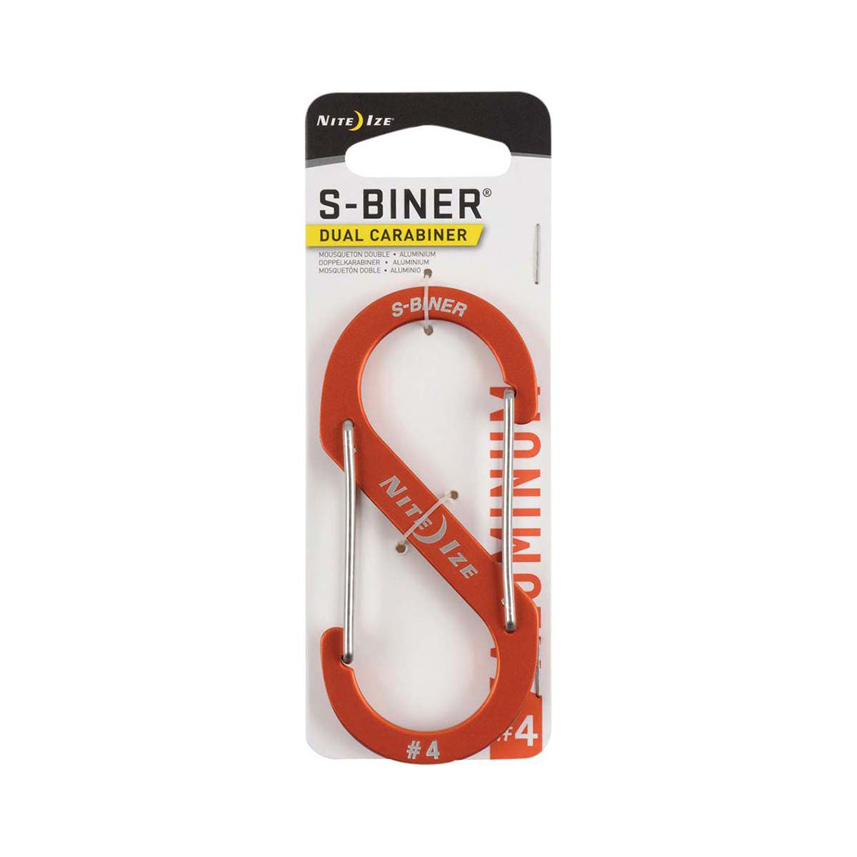 Nite Ize S Biner Dual Carabiner Aluminium No.4  Orange, , bcf_hi-res