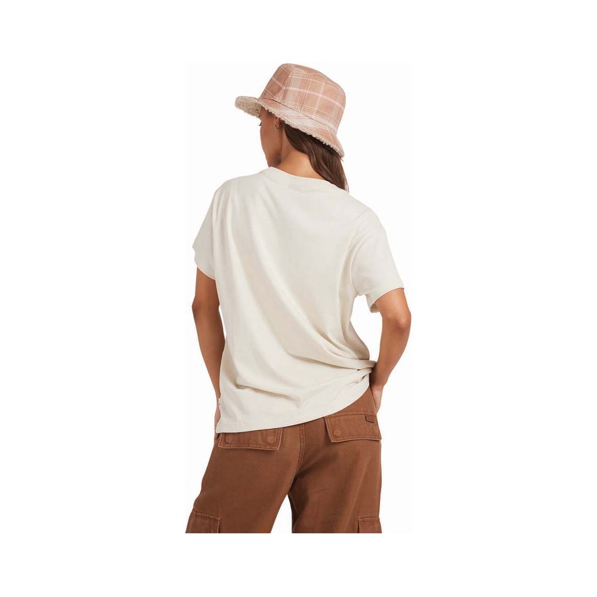 Quiksilver Classic Logo Short Sleeve Shirt for Women, Birch White, bcf_hi-res