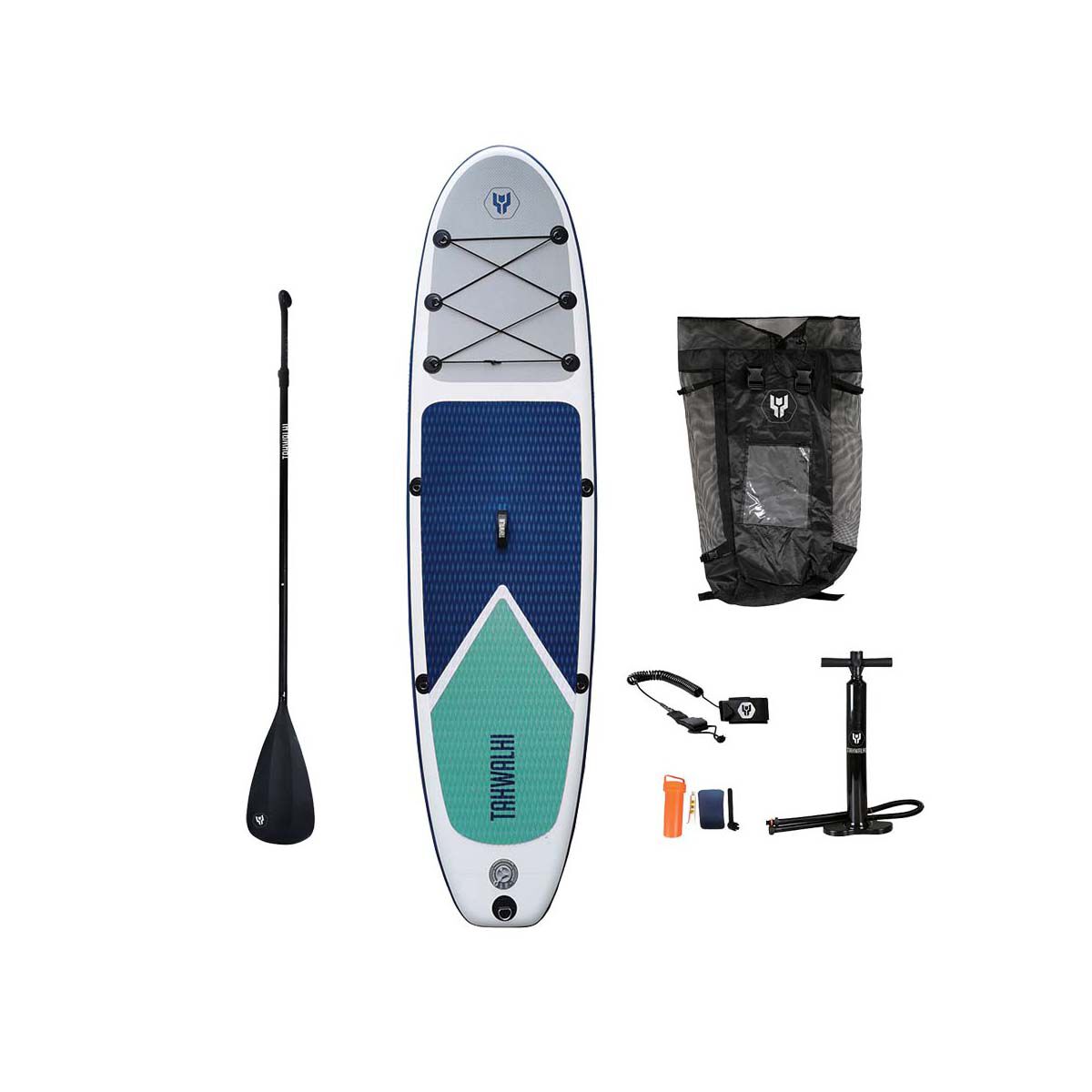 Inflatable SUP Stand Up Paddle Board All round primary-Turquoise Green-10 x 32 x 6 Inflatable SUP Board iSUP Package with All Accessories 