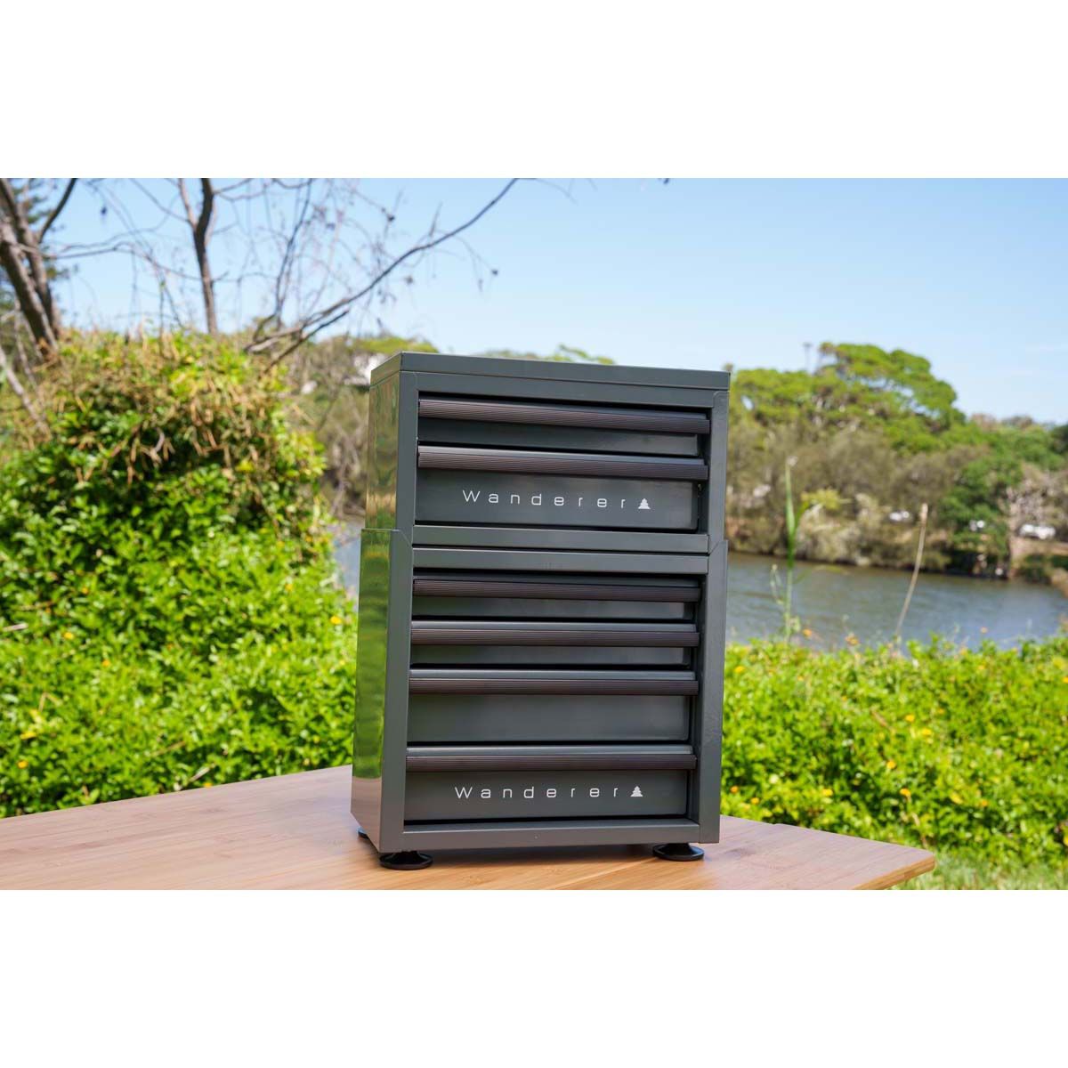 Wanderer Mini Gear Cabinet 2 Drawer Charcoal, Charcoal, bcf_hi-res
